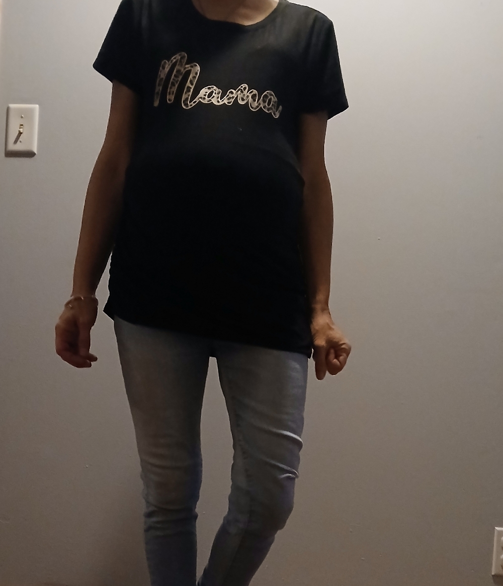 Time and Tru Black 'Mama' Tee